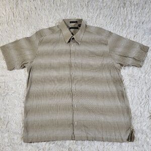 Vintage Jhane Barnes Menswear Short Sleeves Stripped Shirt Size X-Large